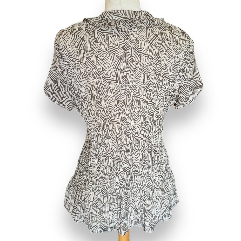 East 5th Brown And Beige Button Up Blouse - Picture 4 of 5